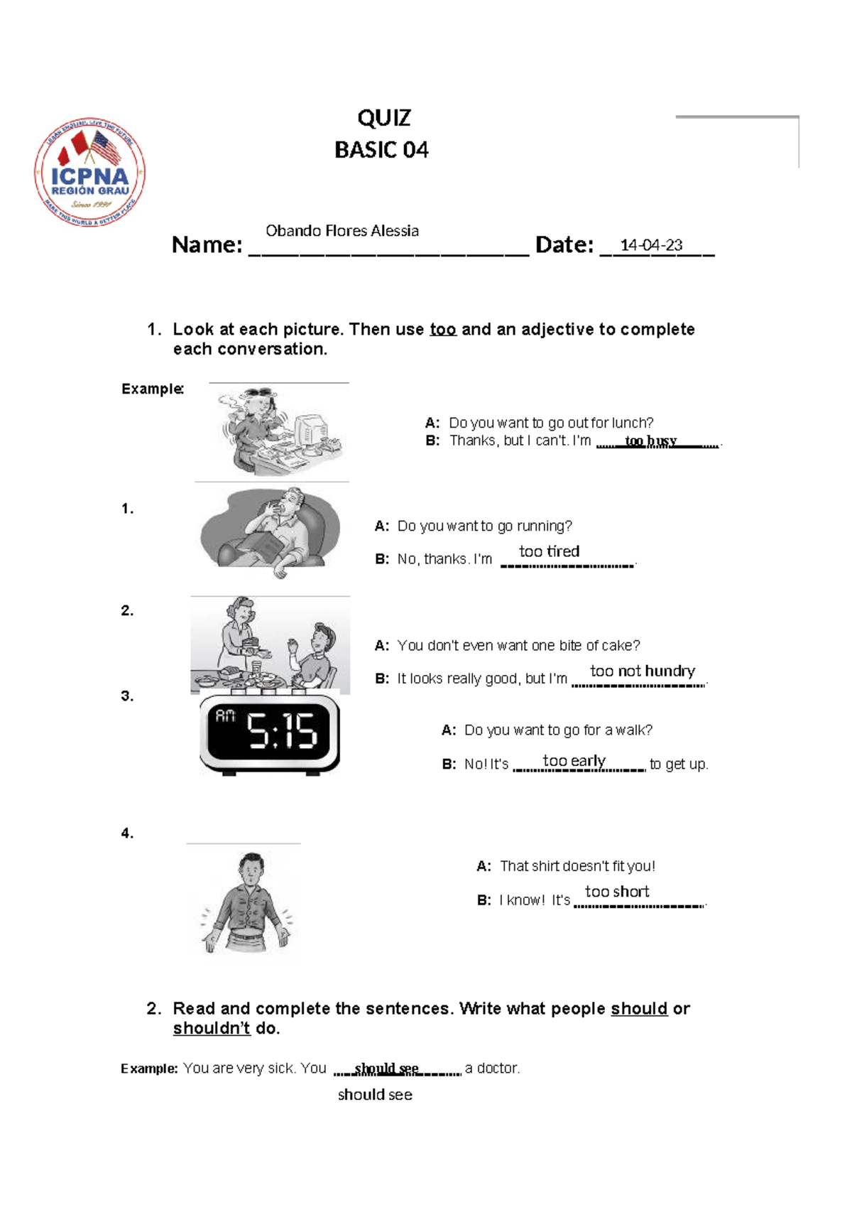 QUIZ Basic 04 ... - QUIZ BASIC 04 Name: ______________________ Date ...