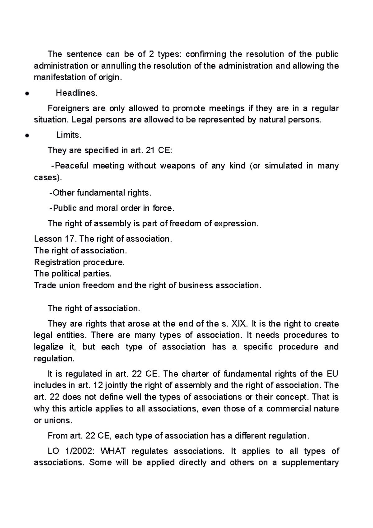 Unit 2 basic management and business - The sentence can be of 2 types ...