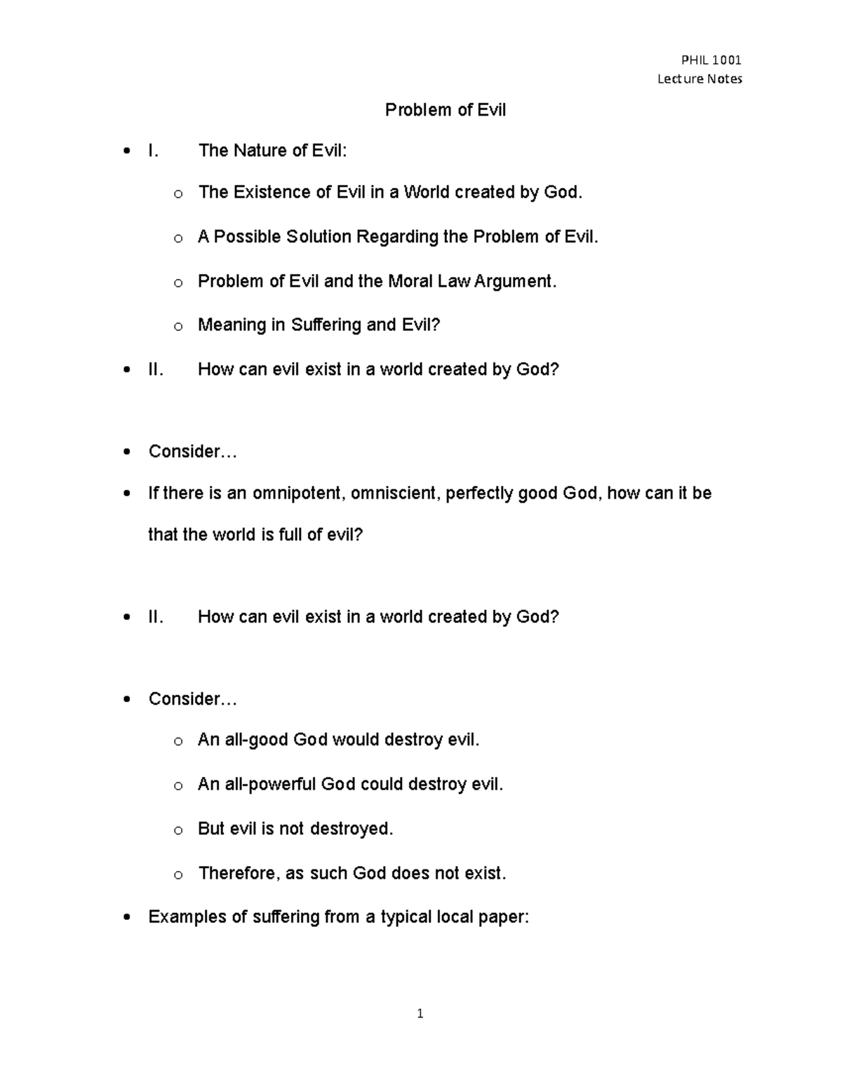 2021-phil-1001-philosophy-lecture-notes-evil-12a-problem-of-evil-i