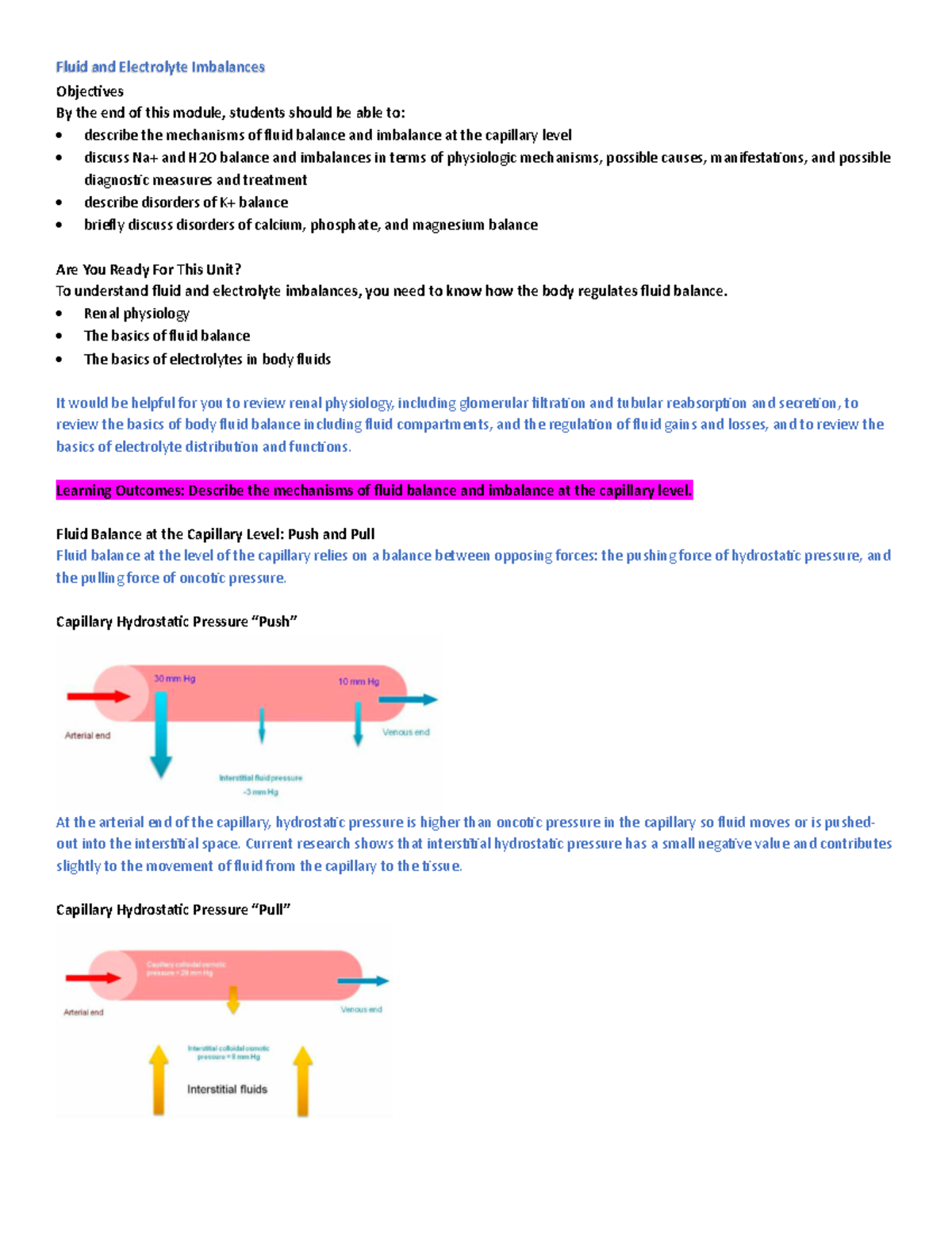 Fluid and Electrolyte Imbalances - Fluid and Electrolyte Imbalances ...