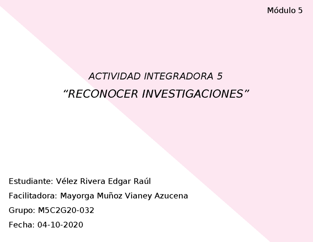 Vélez Rivera Edgar Raúl M05S3AI5 - Módulo 5 ACTIVIDAD INTEGRADORA 5