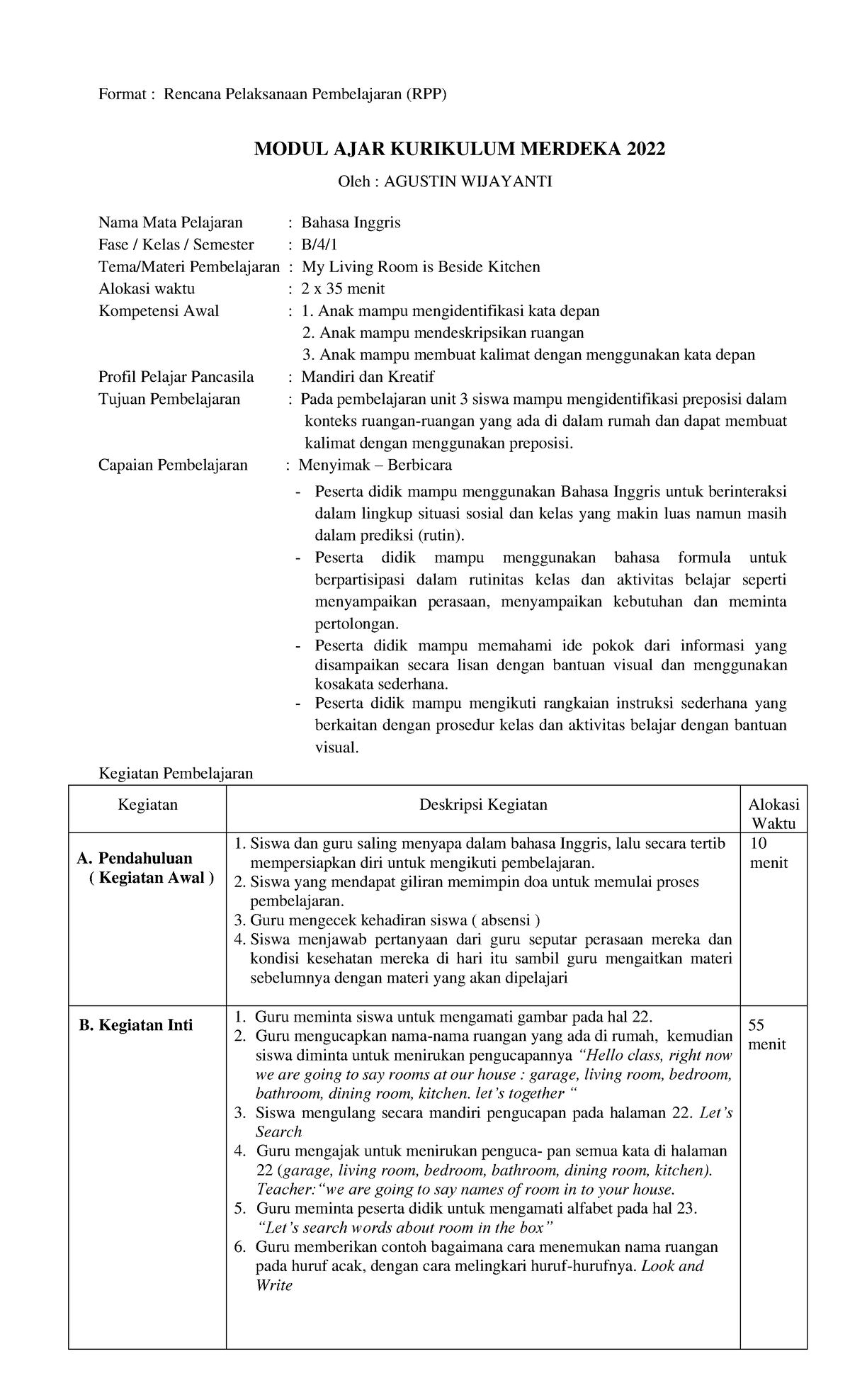 308974 1673322567 Modul Ajar Format Rencana Pelaksanaan Pembelajaran Rpp Modul Ajar 