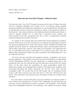 PCTG111 (week 1 and 2) - REVIEWER - PCTG DEPARTMENT OF TOURISM MISSION ...