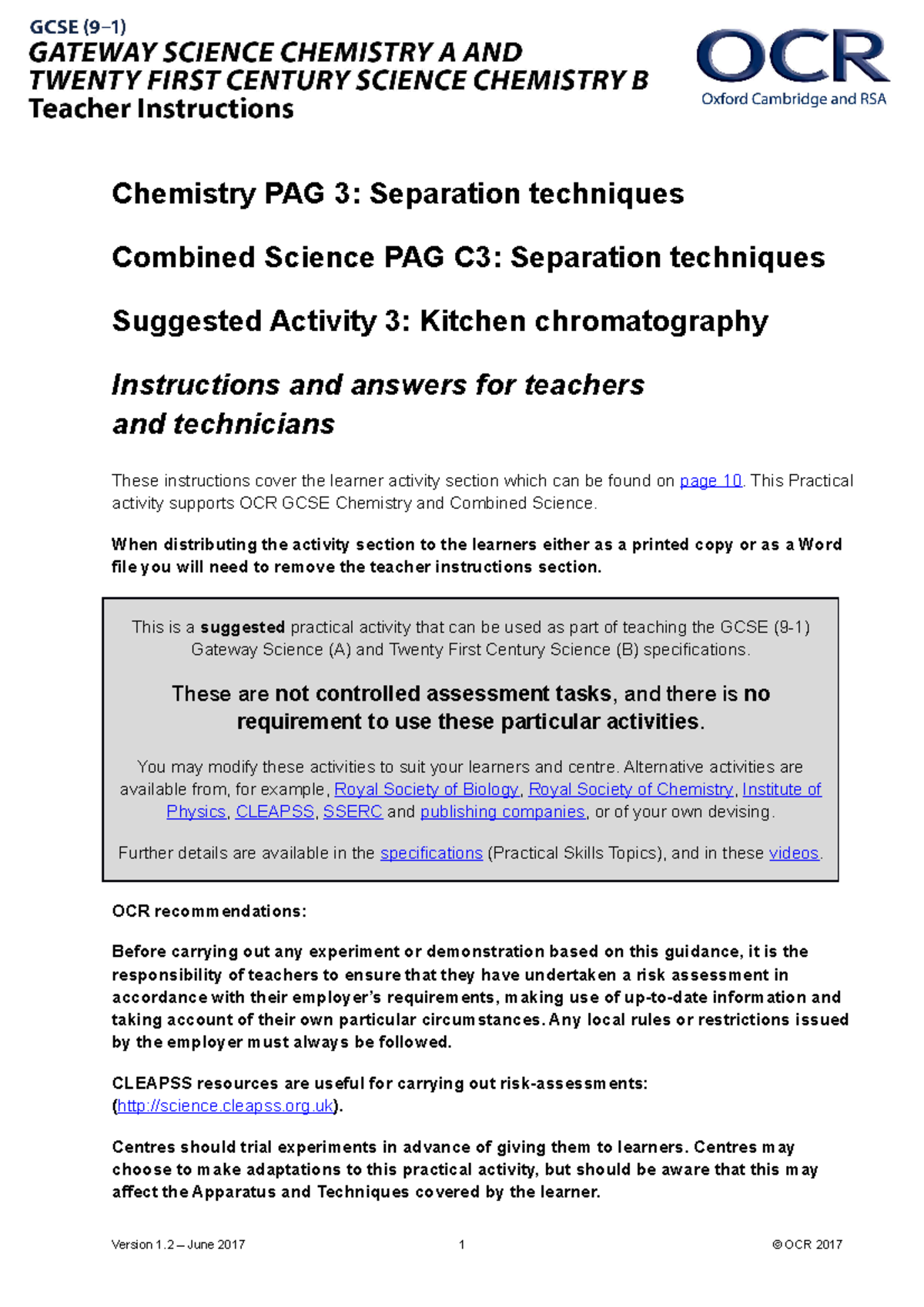 358282 pag activity chemistry separation techniques suggestion 3 ...