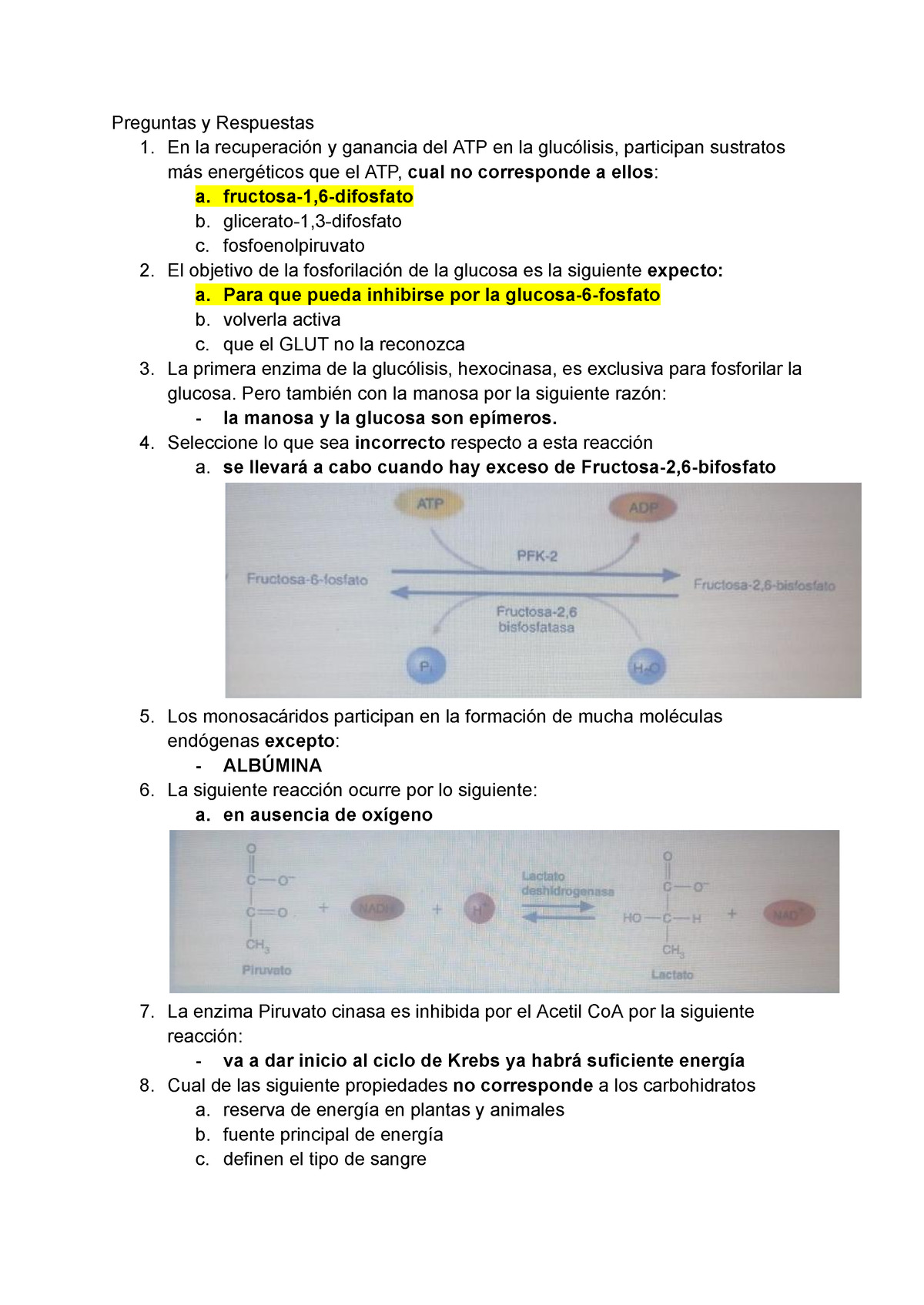 Preguntas Examen - Bioquimica - Preguntas Y Respuestas 1. En La ...