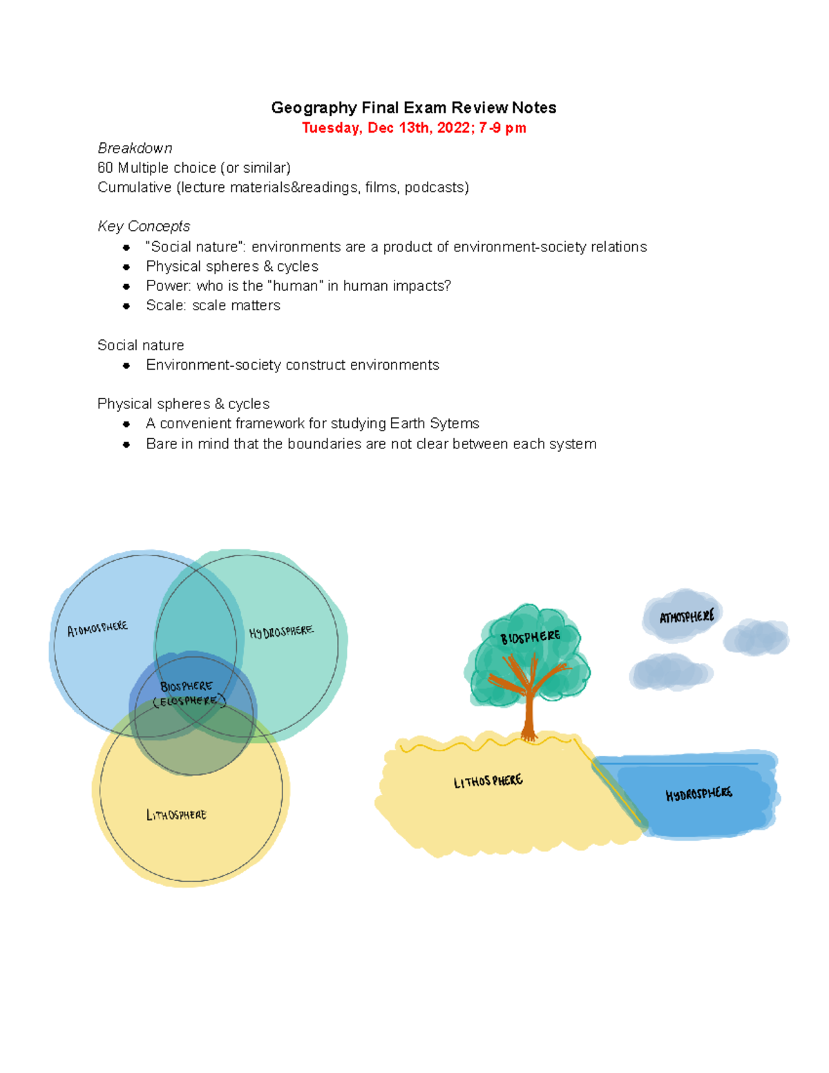 Geography Final Exam Review Notes Geography Final Exam Review Notes