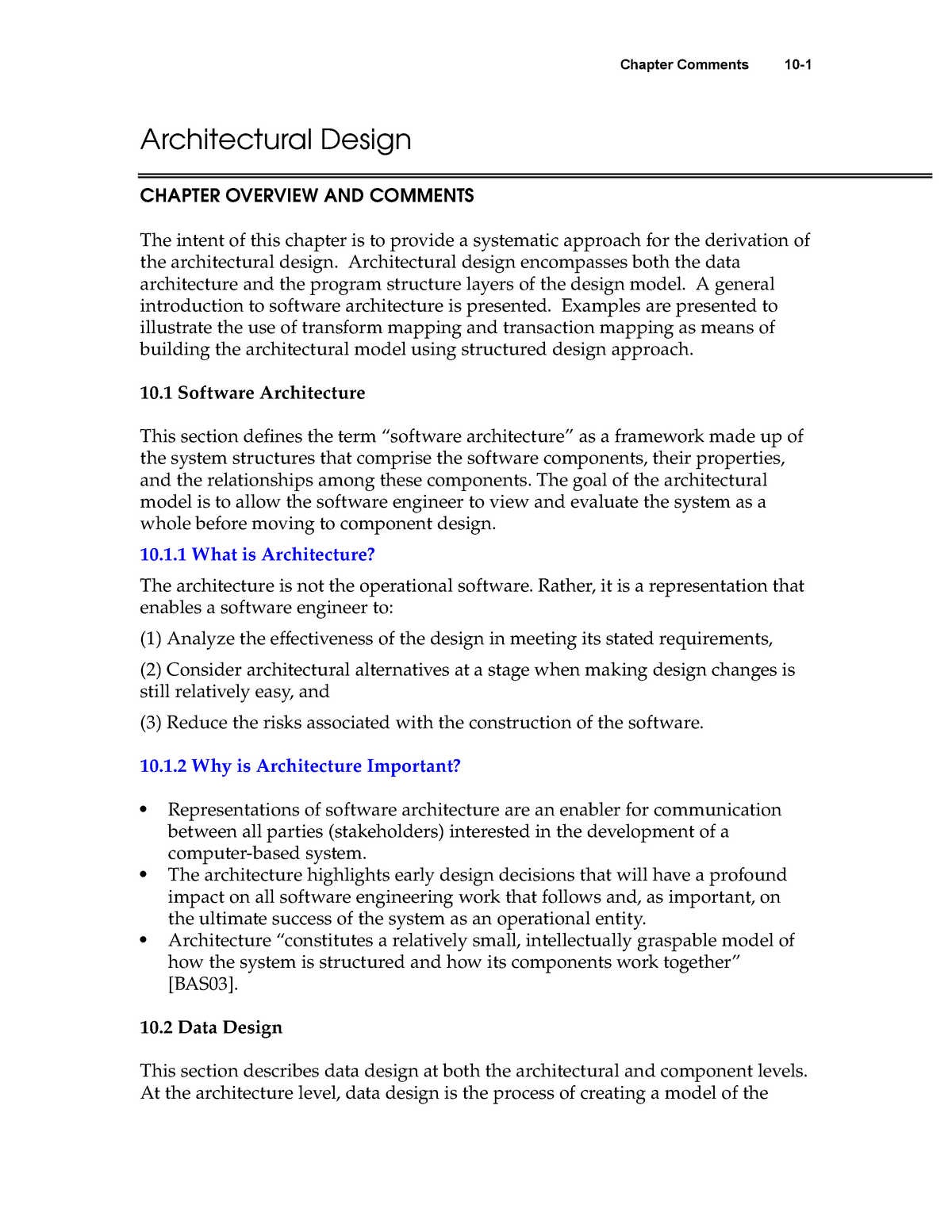 Lecture Notes - Architectural design - Software Engineering - StuDocu