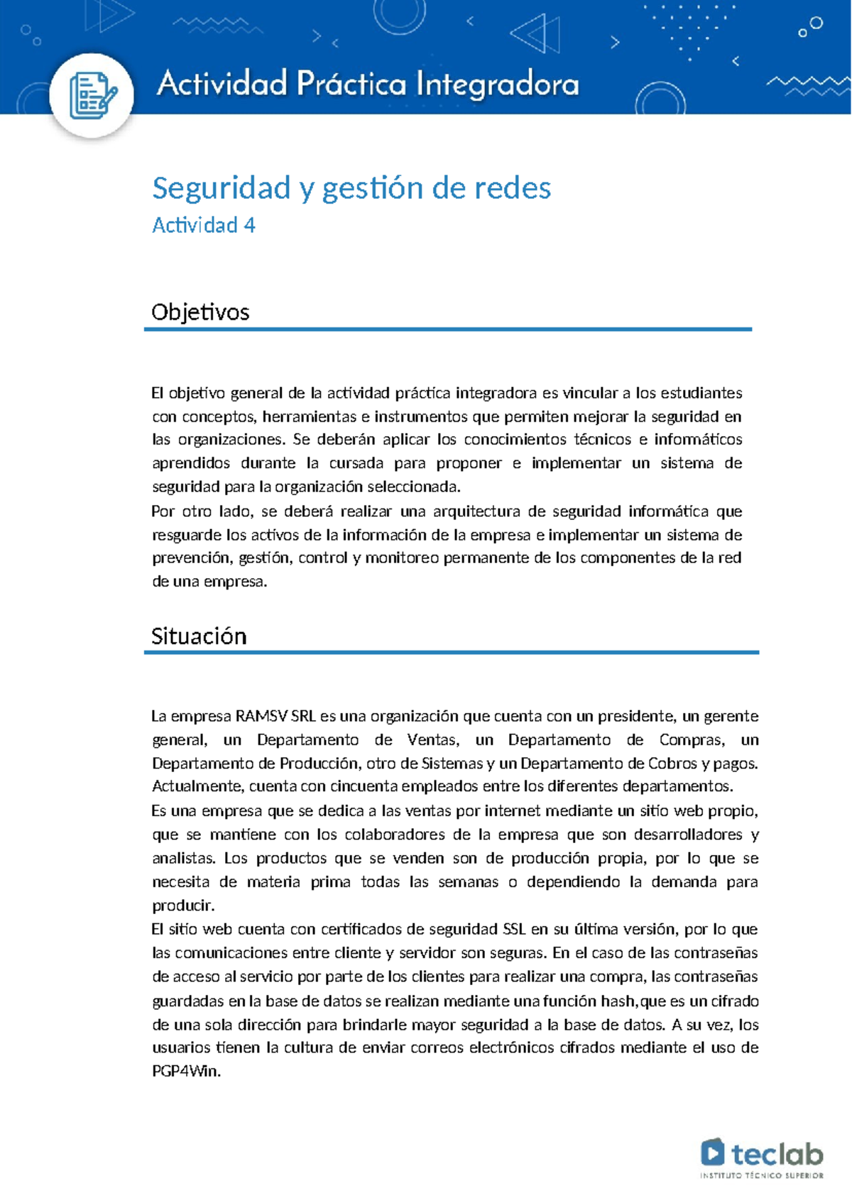 Actividad api4 SI - APi 4 - Seguridad y gestión de redes Actividad 4 ...