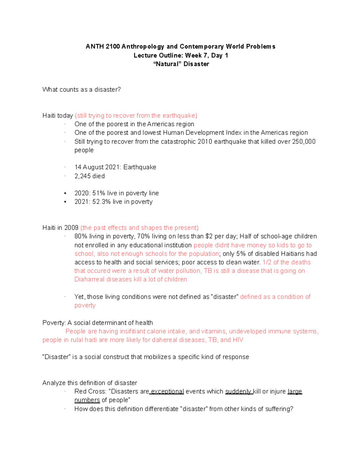 Anthropology unit 2 - ANTH 2100 Anthropology and Contemporary World ...