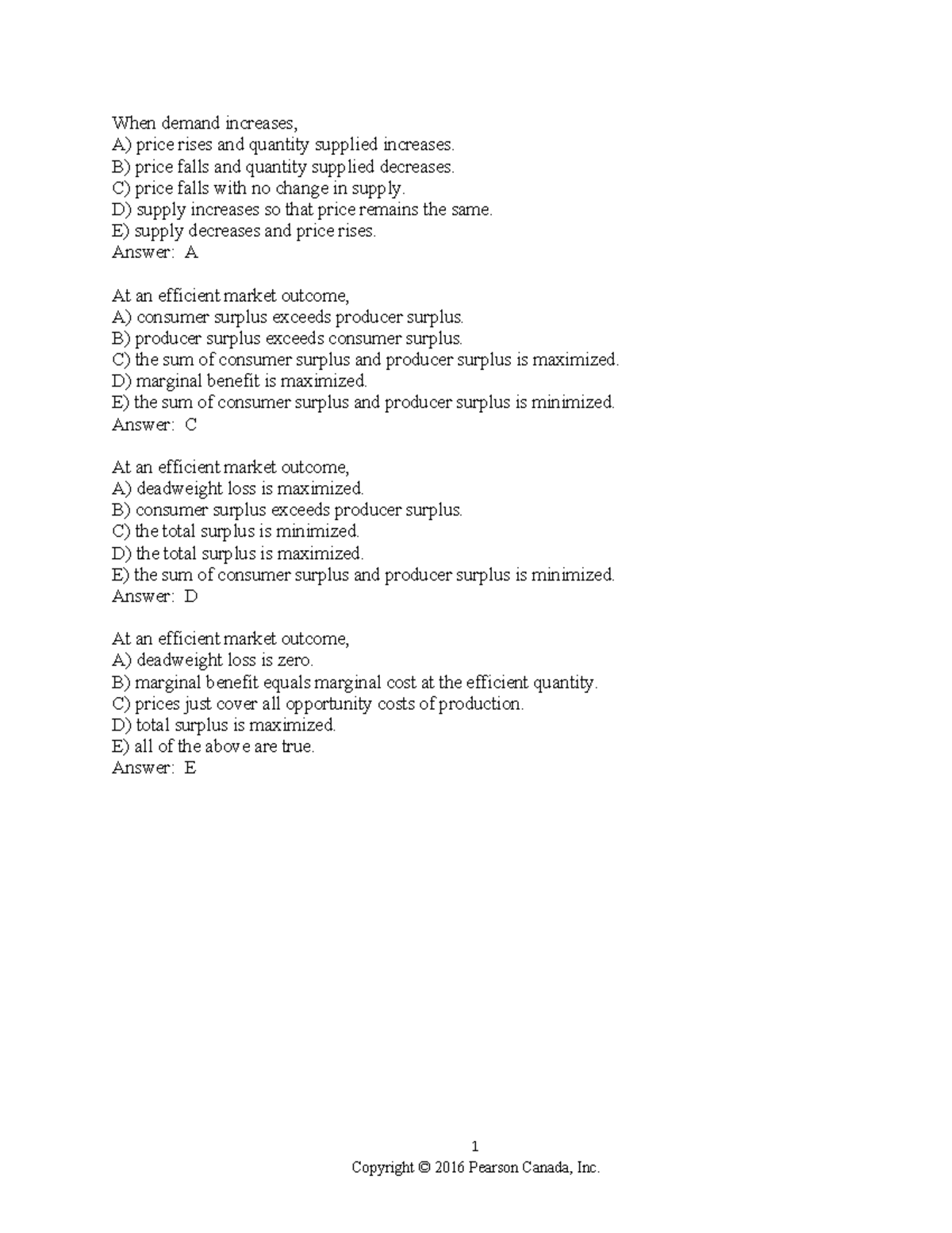 Practise for m2 - Midterm 2 practice - 1 When demand increases, A ...