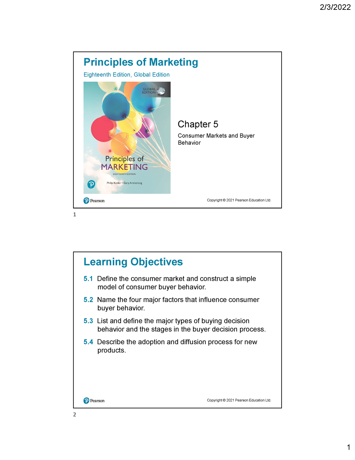 Chap.5 Consumer Markets - Principles Of Marketing Eighteenth Edition ...