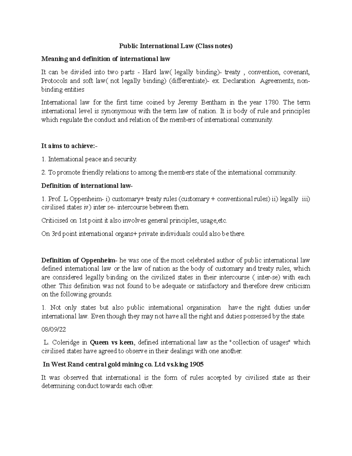 PIL Shashank pdf^ PIL Public International Law (Class notes