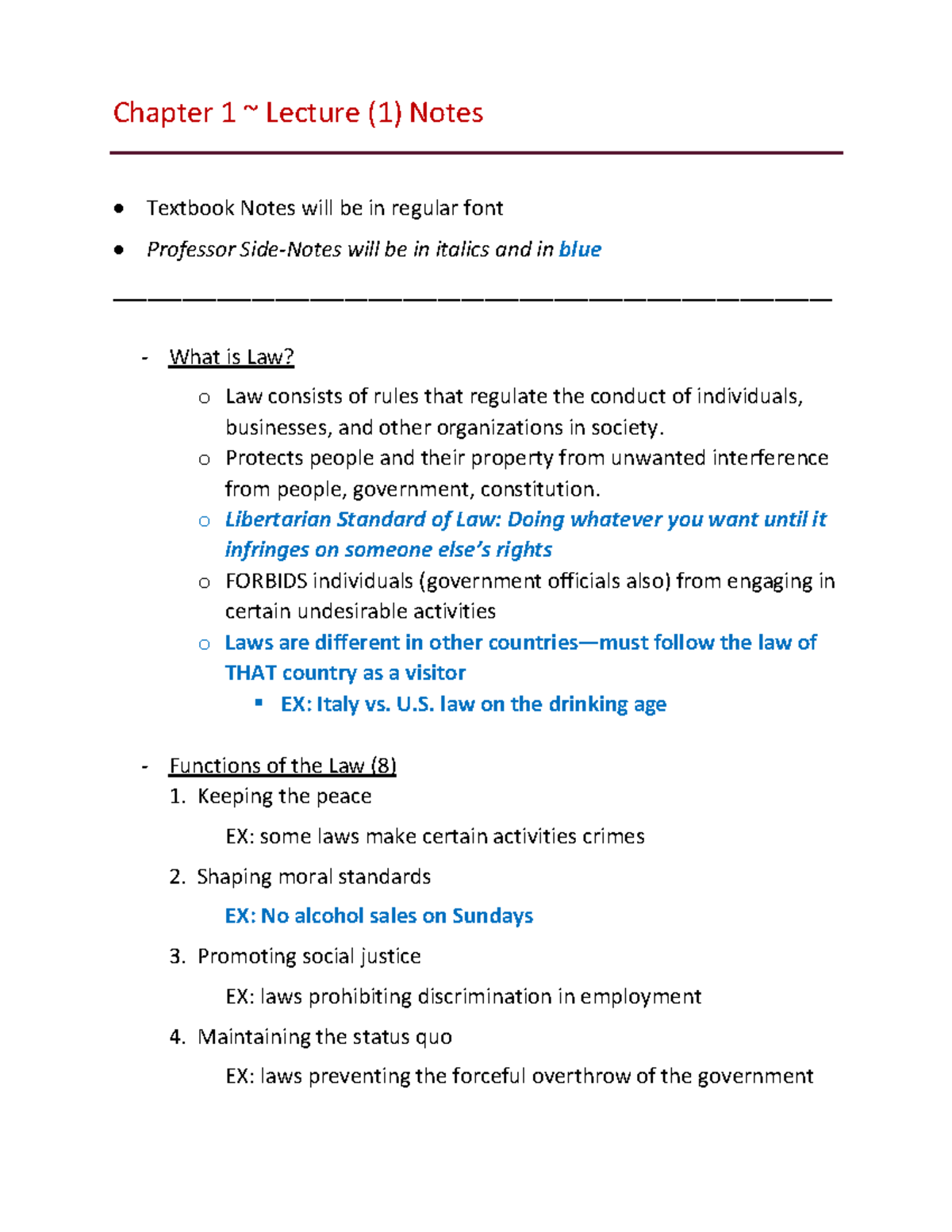 Chapter 1 Lecture 1 Notes Studocu