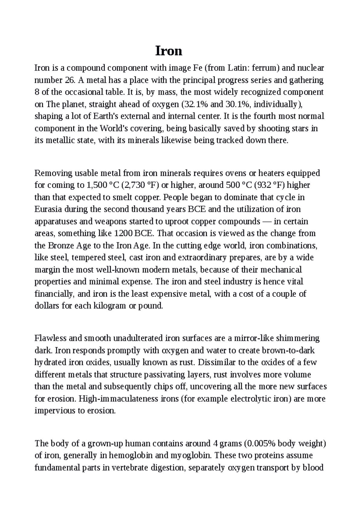 Iron Ifah Iron Iron is a compound component with image Fe (from