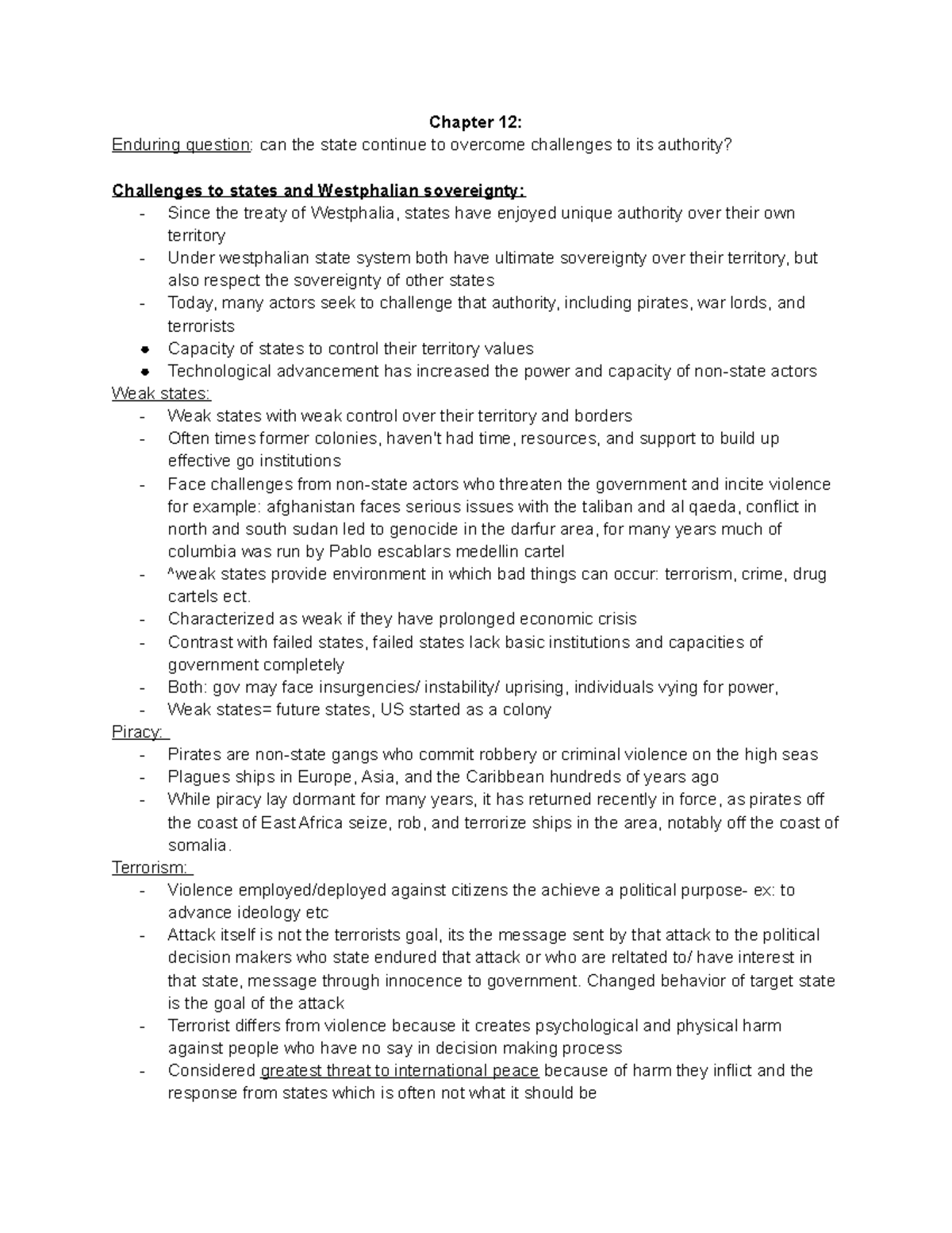 Section 4 - environment and international relations, emerging ...