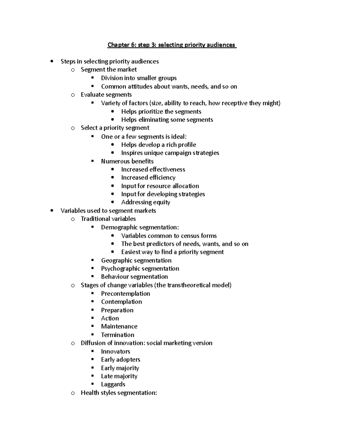 Chapter 6 - CH 6 Notes - Chapter 6: Step 3: Selecting Priority ...