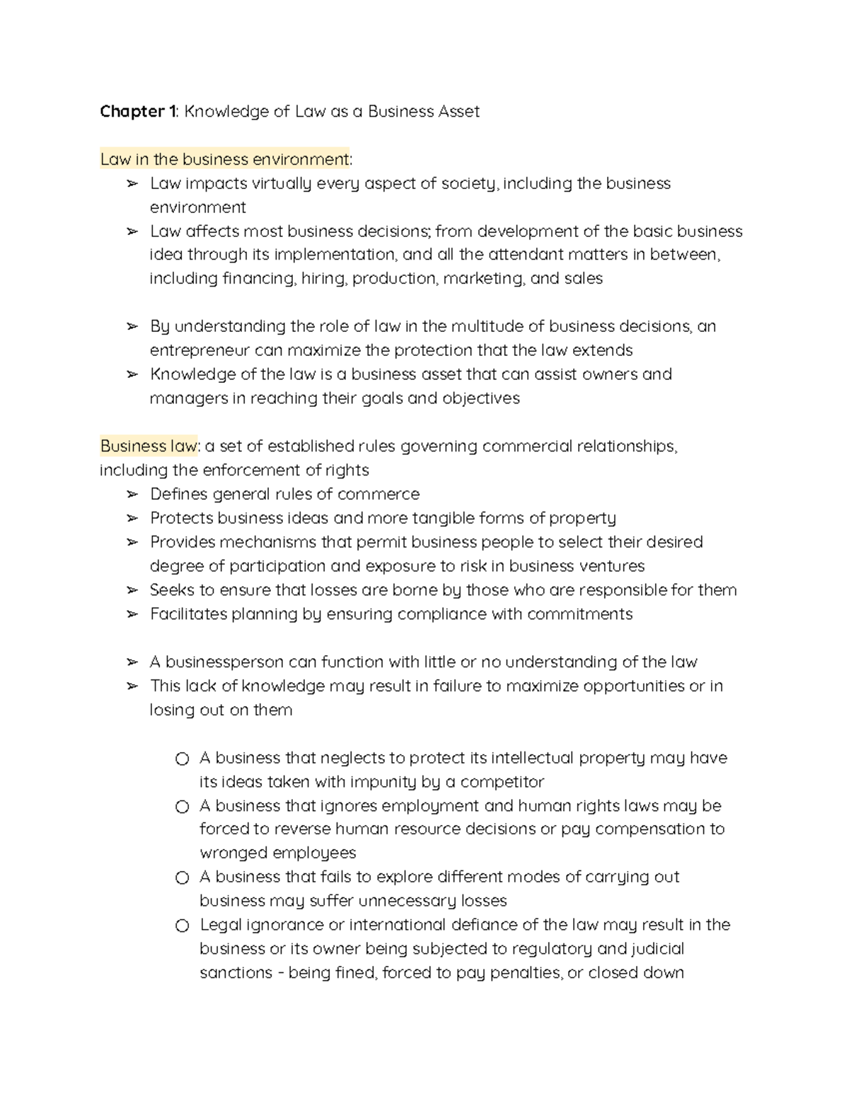 textbook-module-one-chapter-1-knowledge-of-law-as-a-business-asset