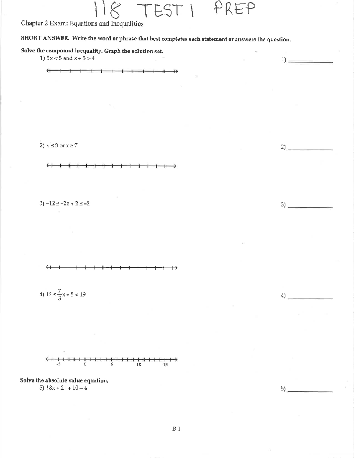 FNMT 118 CH 2 Test Prep - math parctice - MATH 151 - Studocu