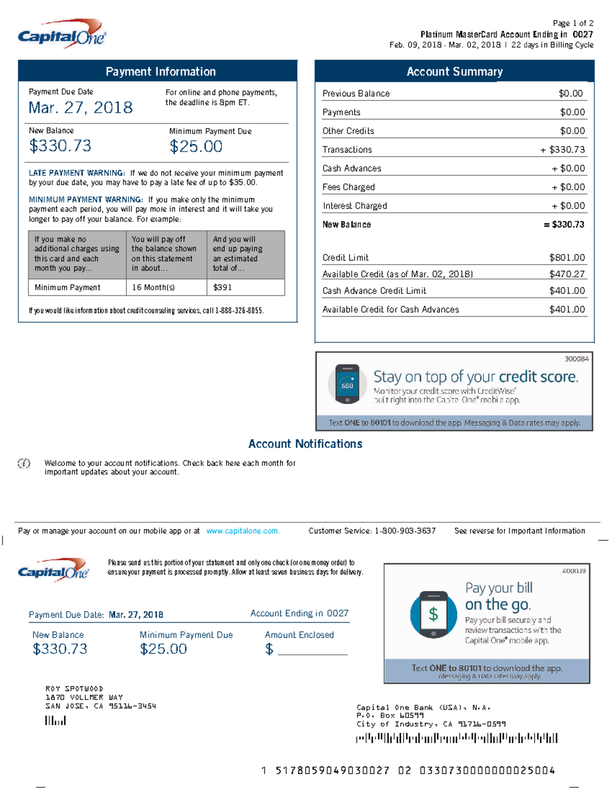 Download March - Account Notifications Welcome to your account ...