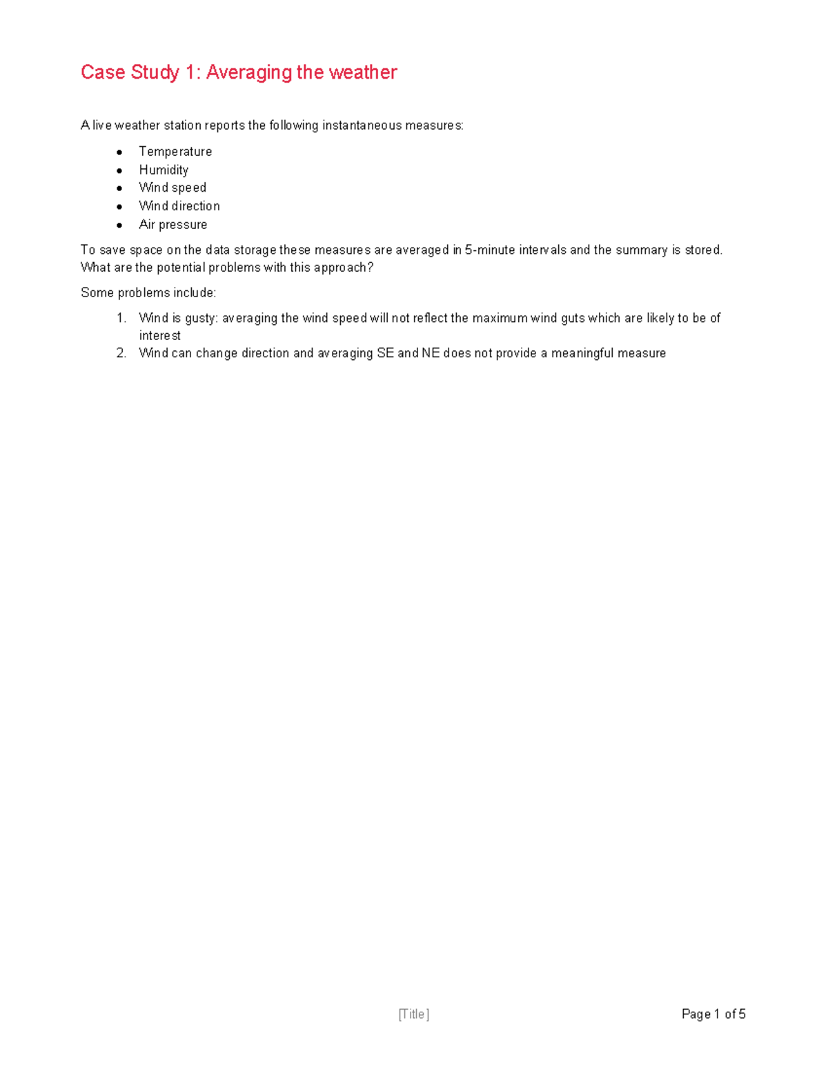 W10 - rtrthtrtgreg - Case Study 1: Averaging the weather A live weather ...