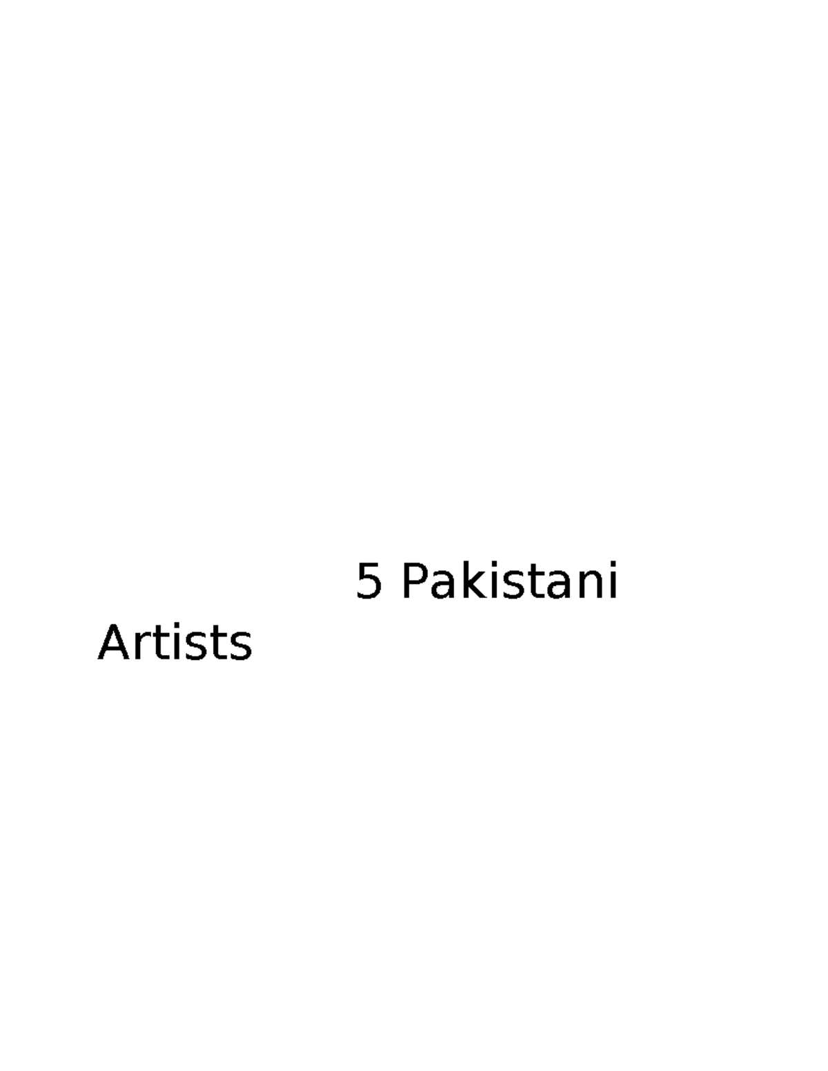 5 Pakistani artists - please - 5 Pakistani Artists R. NAEEM R. M. NAEEM ...