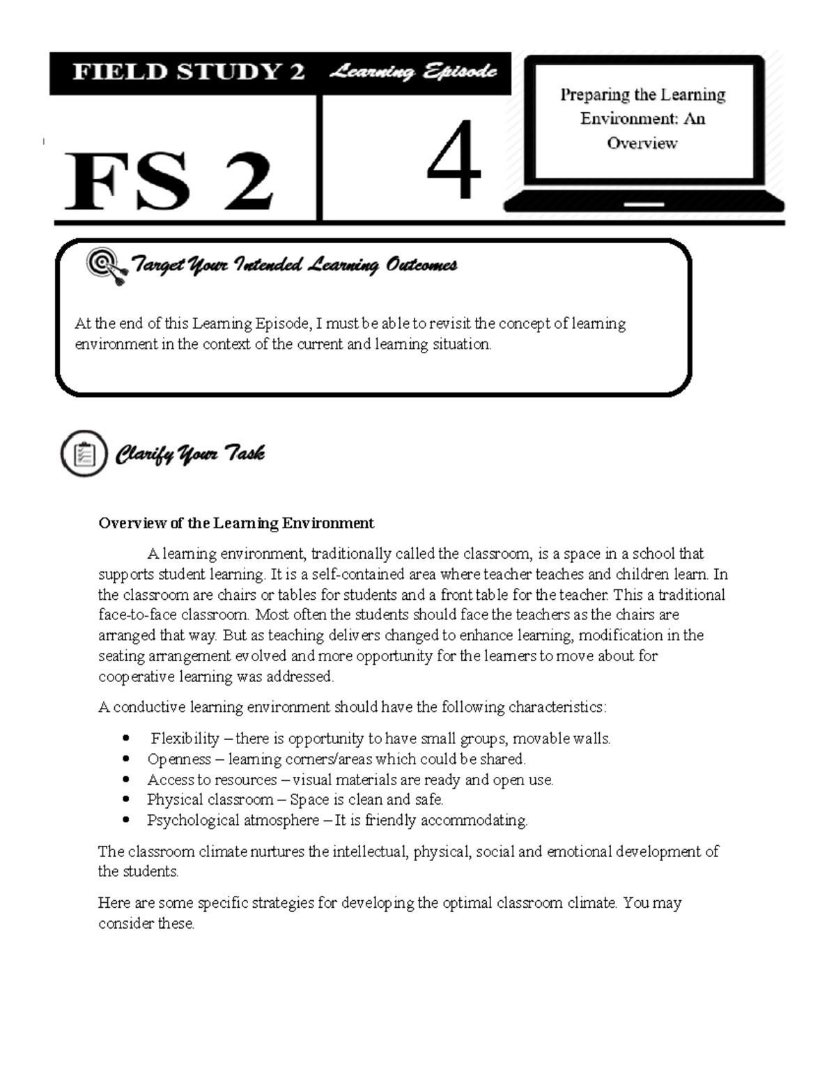 Learning EP4 FS2 - Fields Study - To have meaningful and successful ...