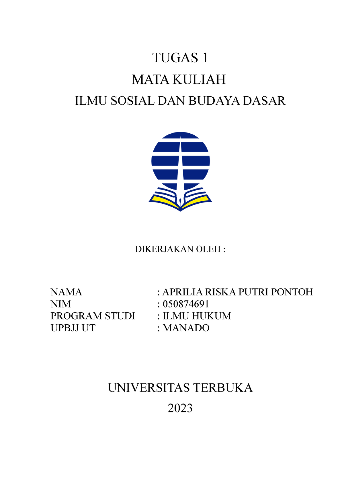 Tugas 1 Ilmu Sosial Dan Budaya Dasar Tugas 1 Mata Kuliah Ilmu Sosial