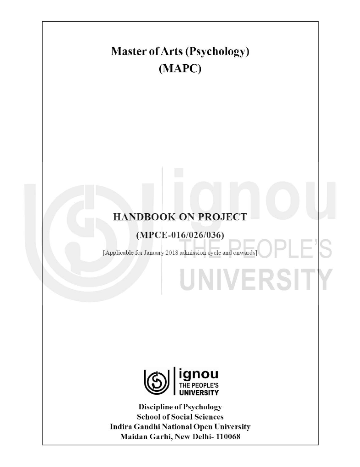MAPC Project - Psychology - Studocu