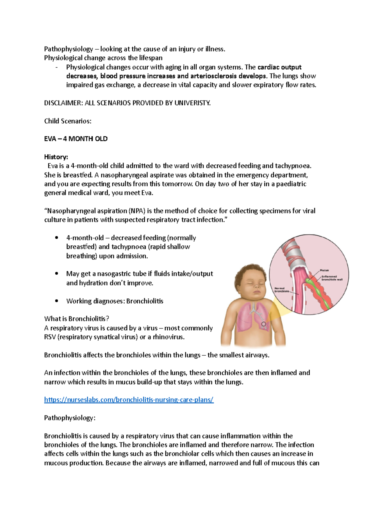 P1 Pathophysiology exam - Pathophysiology – looking at the cause of an ...