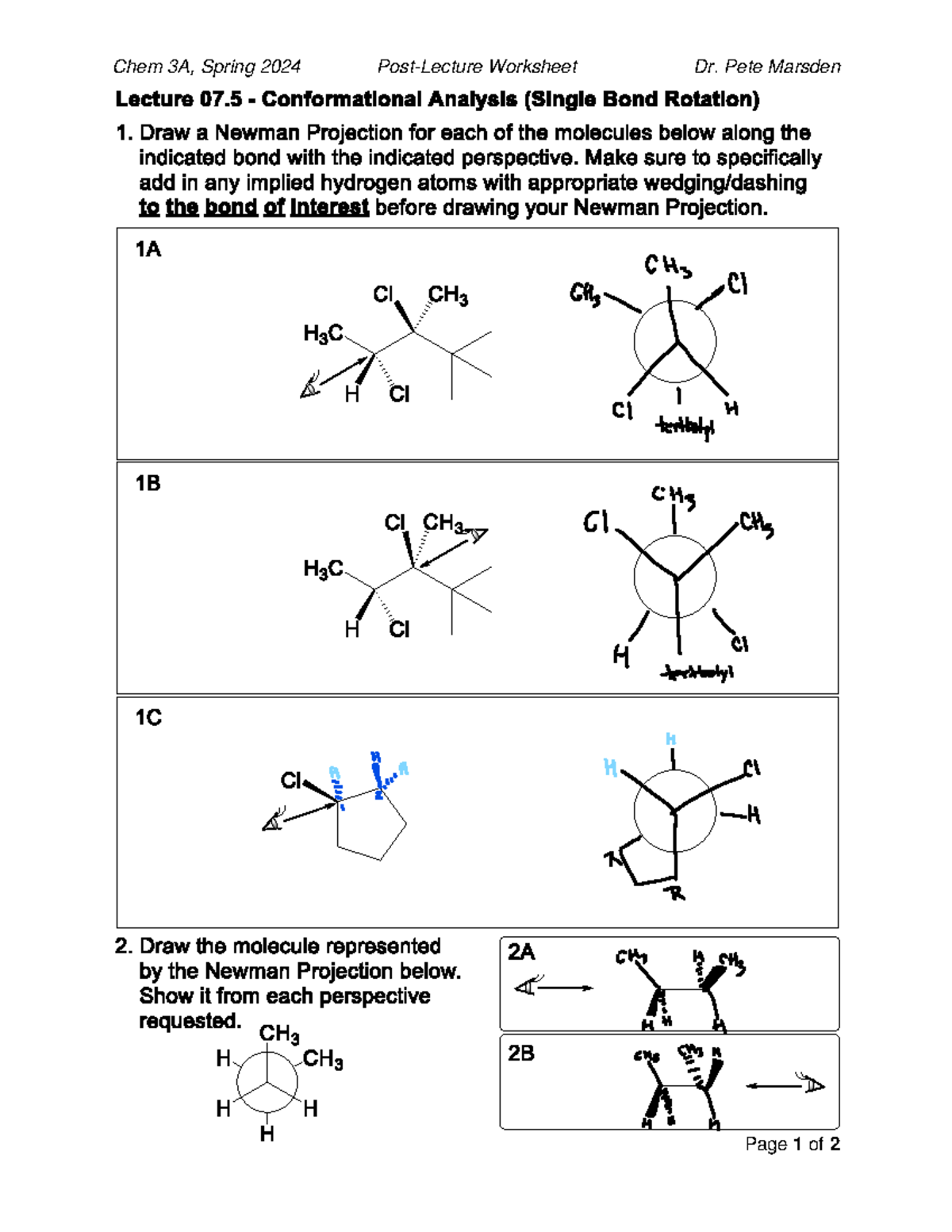 Lecture 07.5 - Post-Lecture Worksheet (Chem 3A - Spring 2024) - CHEM 3A ...