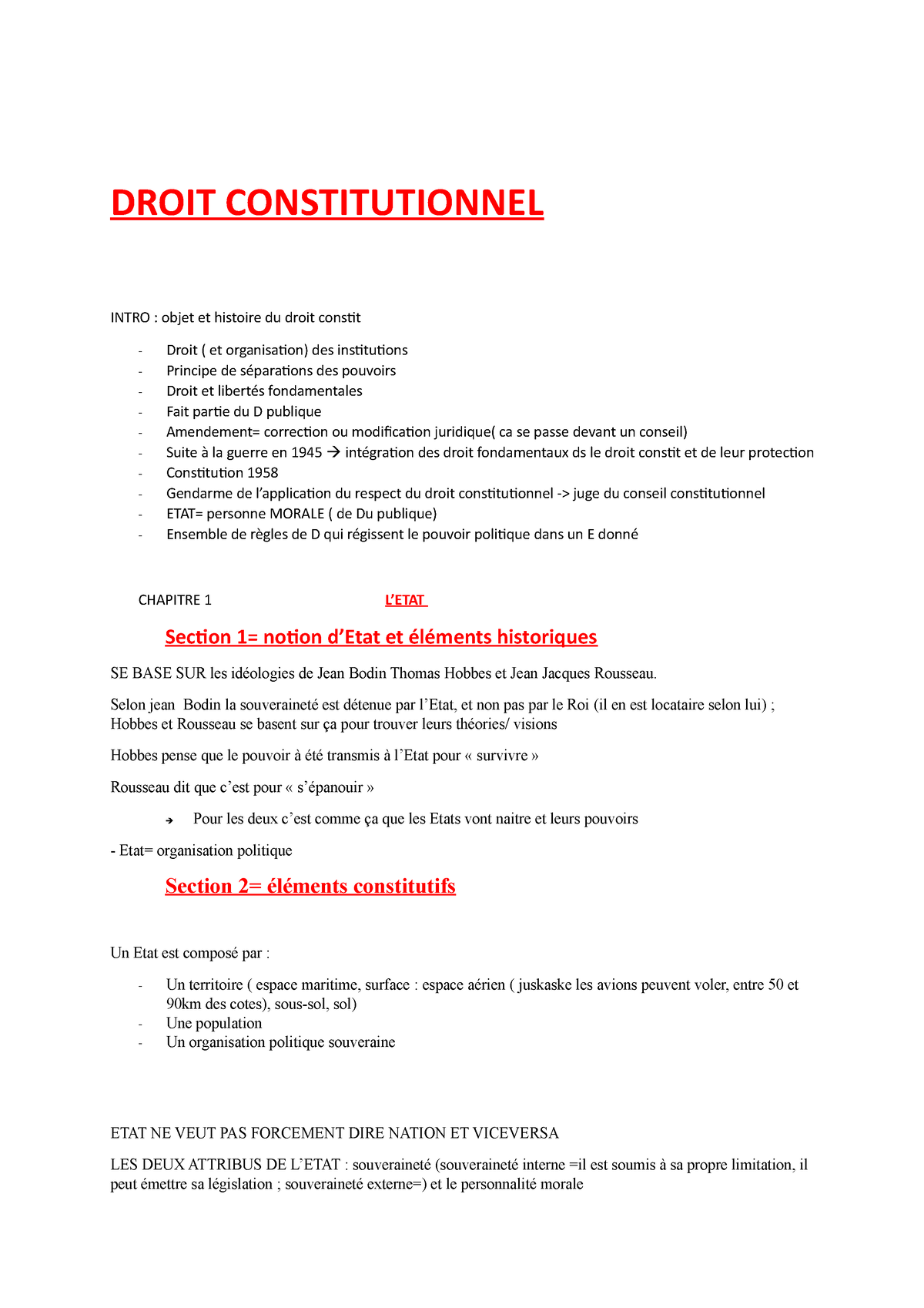 Droit Constitutionnel 21 22 Up Studocu