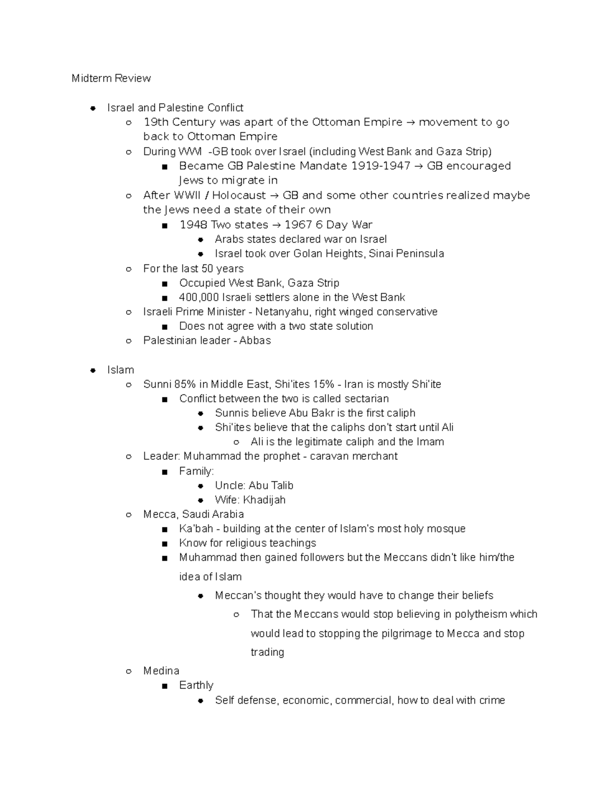 Midterm Review - Studocu