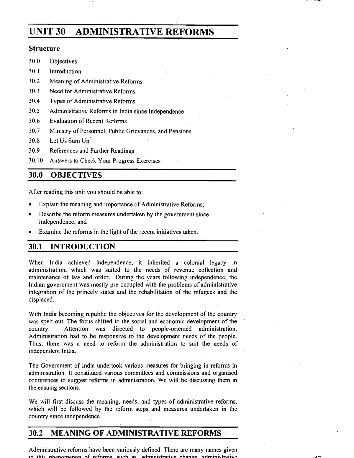 Unit-30 - This Is The Whole Summary Notes To The Topic Administrative ...