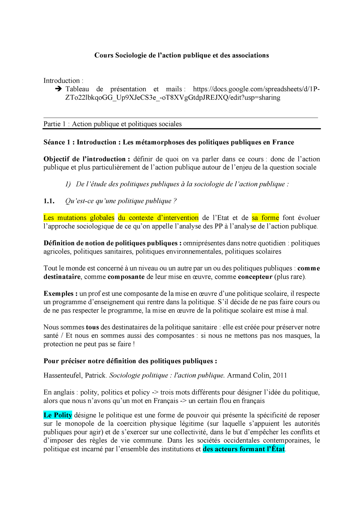 Cm Sociologie De Laction Publique Et Associative Se Ì Ance 1 Sociologie Des Organisations 8601