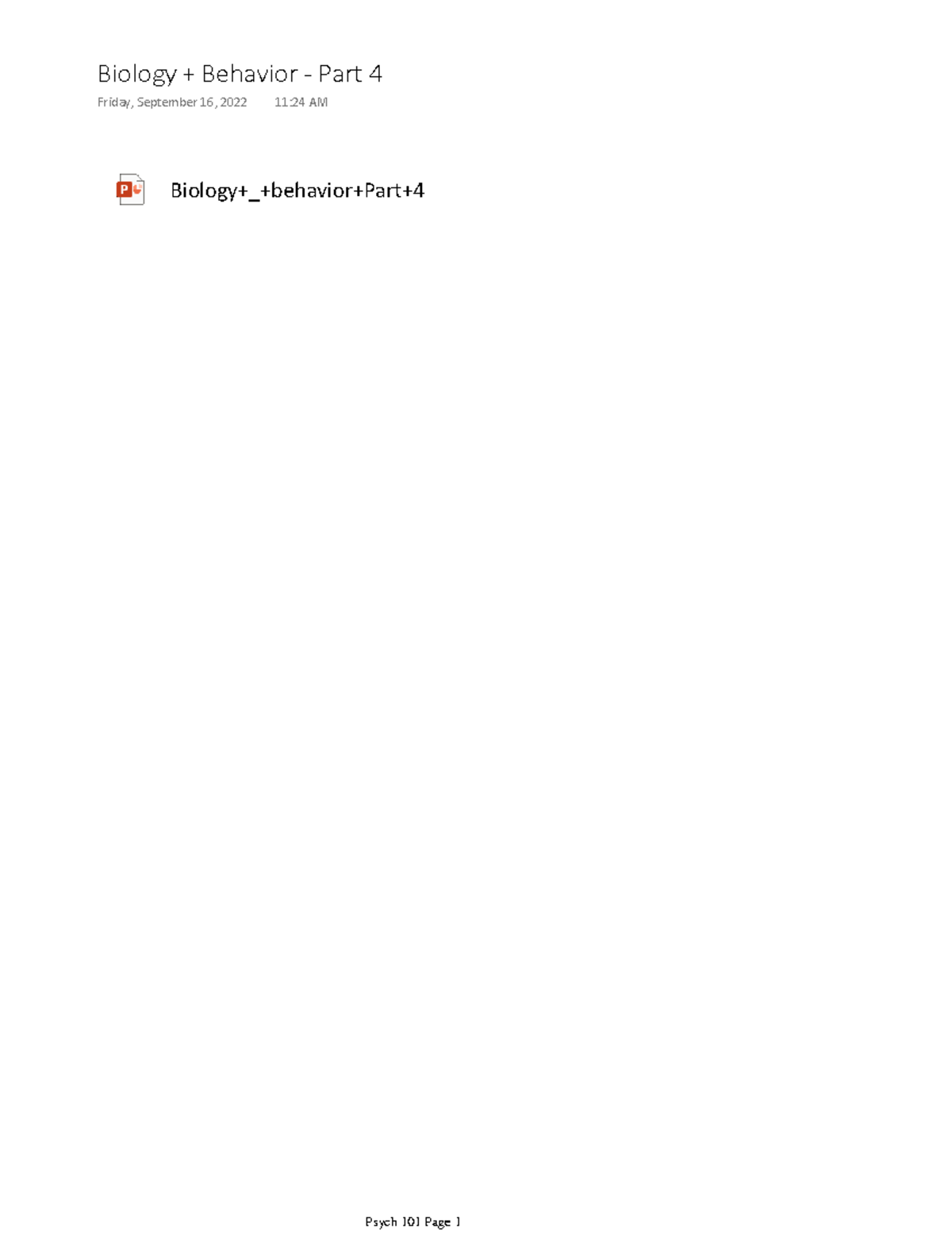 Biology + Behavior - Part 4 - Biology+_+behavior+Part+ Biology ...