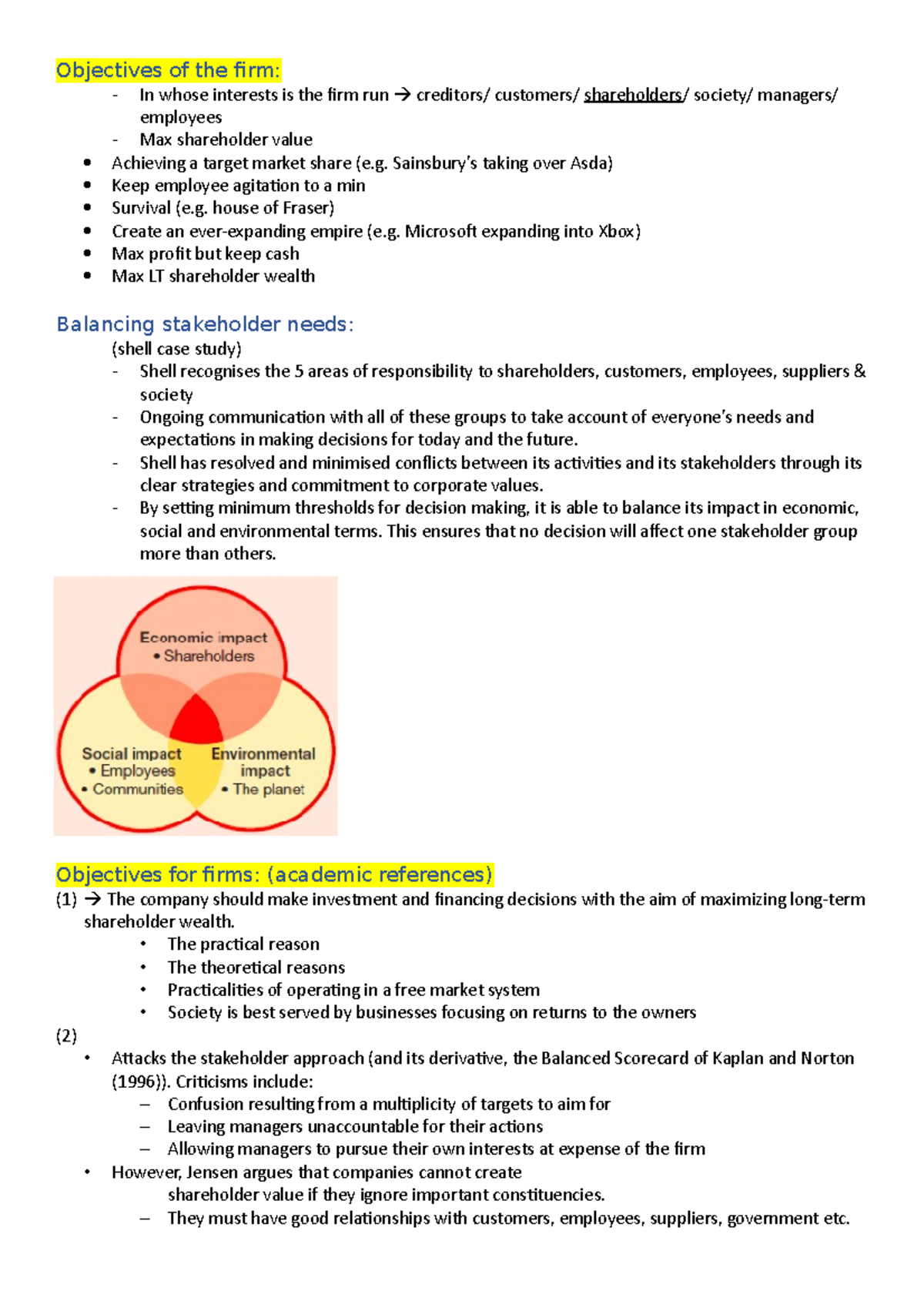 2 - Objectives Of The Firm - Objectives Of The Firm: In Whose Interests ...