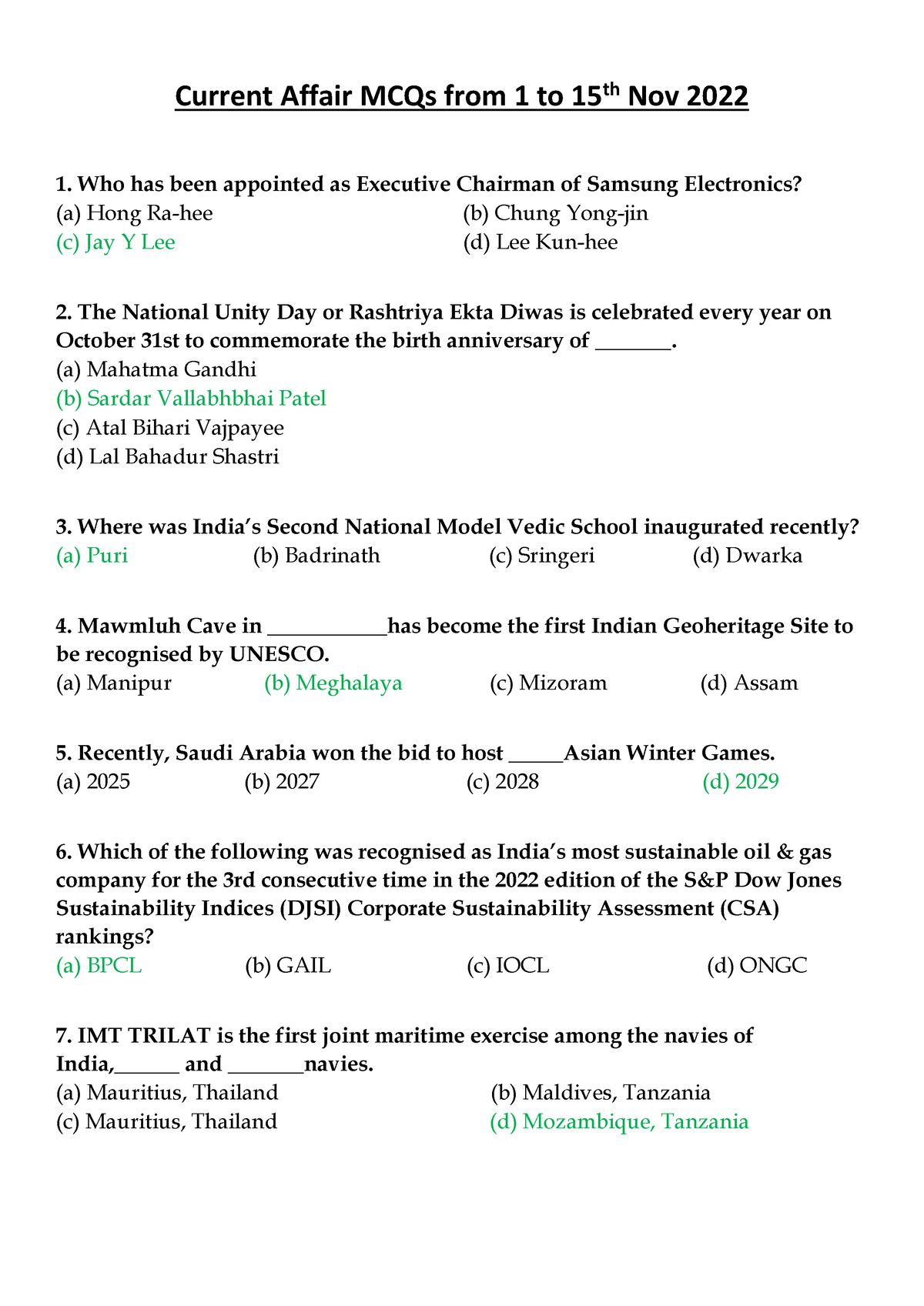 Current Affairs Mcqs 1 To 15th Nov 22 Current Affair Mcqs From 1 To 15th Nov 2022 Who Has 0360