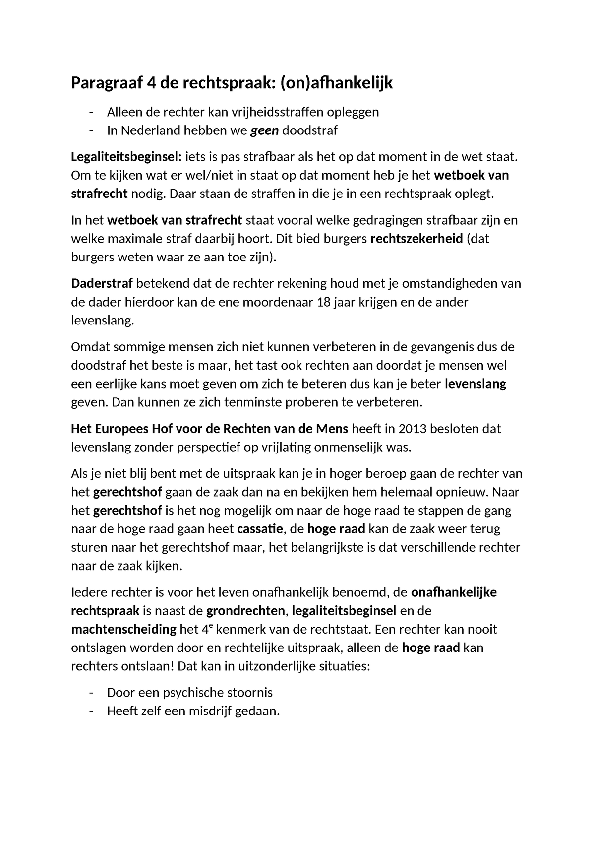 Paragraaf 4 De Rechtspraak - Paragraaf 4 De Rechtspraak: (on ...