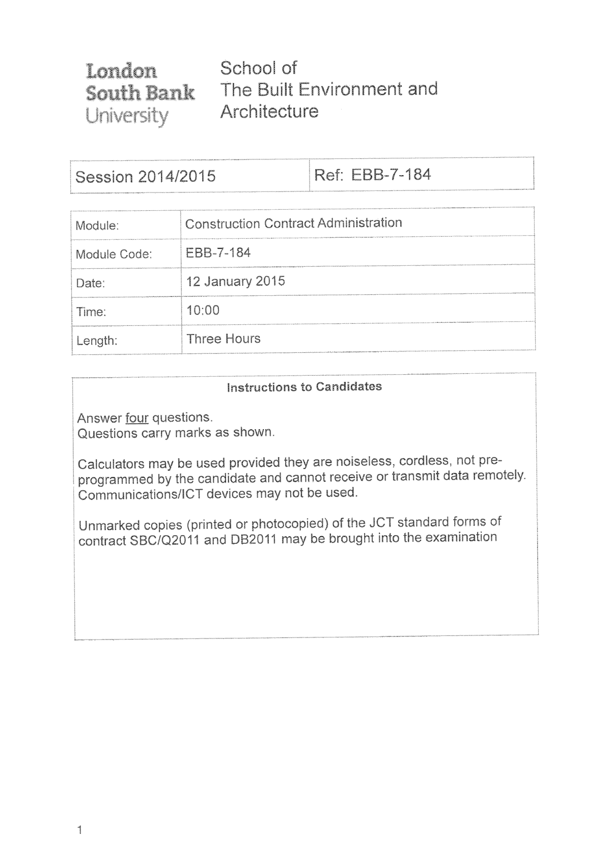 Exam 2015, questions - EBB7184 - Studocu