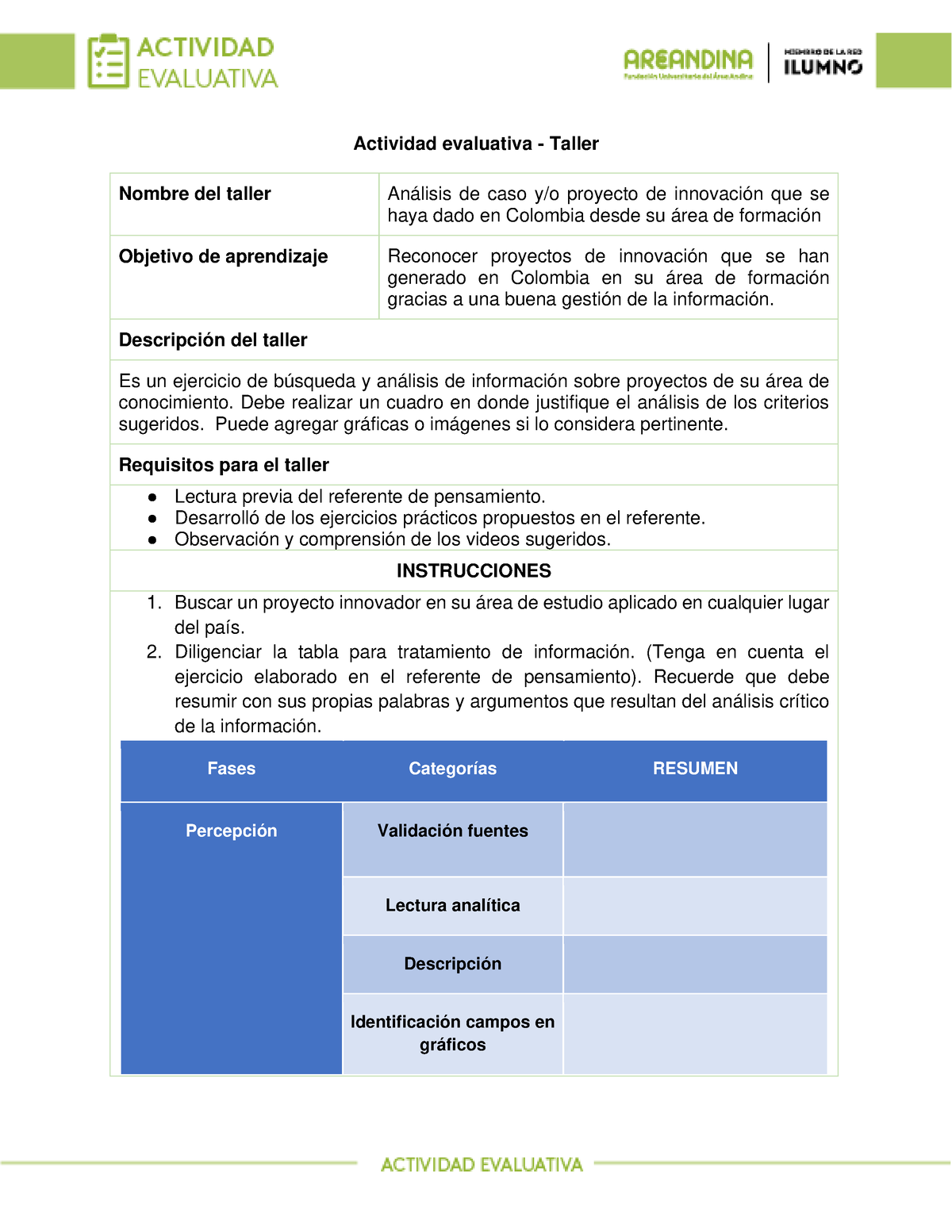 Actividad Evaluativa Eje3 Actividad Evaluativa Taller Nombre Del Taller Análisis De Caso Y 7471