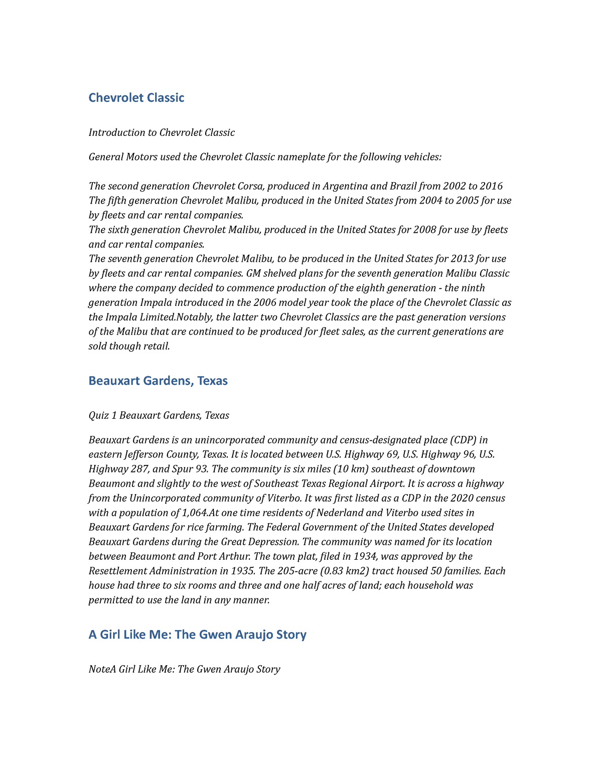 pols157-assignment-chevrolet-classic-chevrolet-classic-introduction