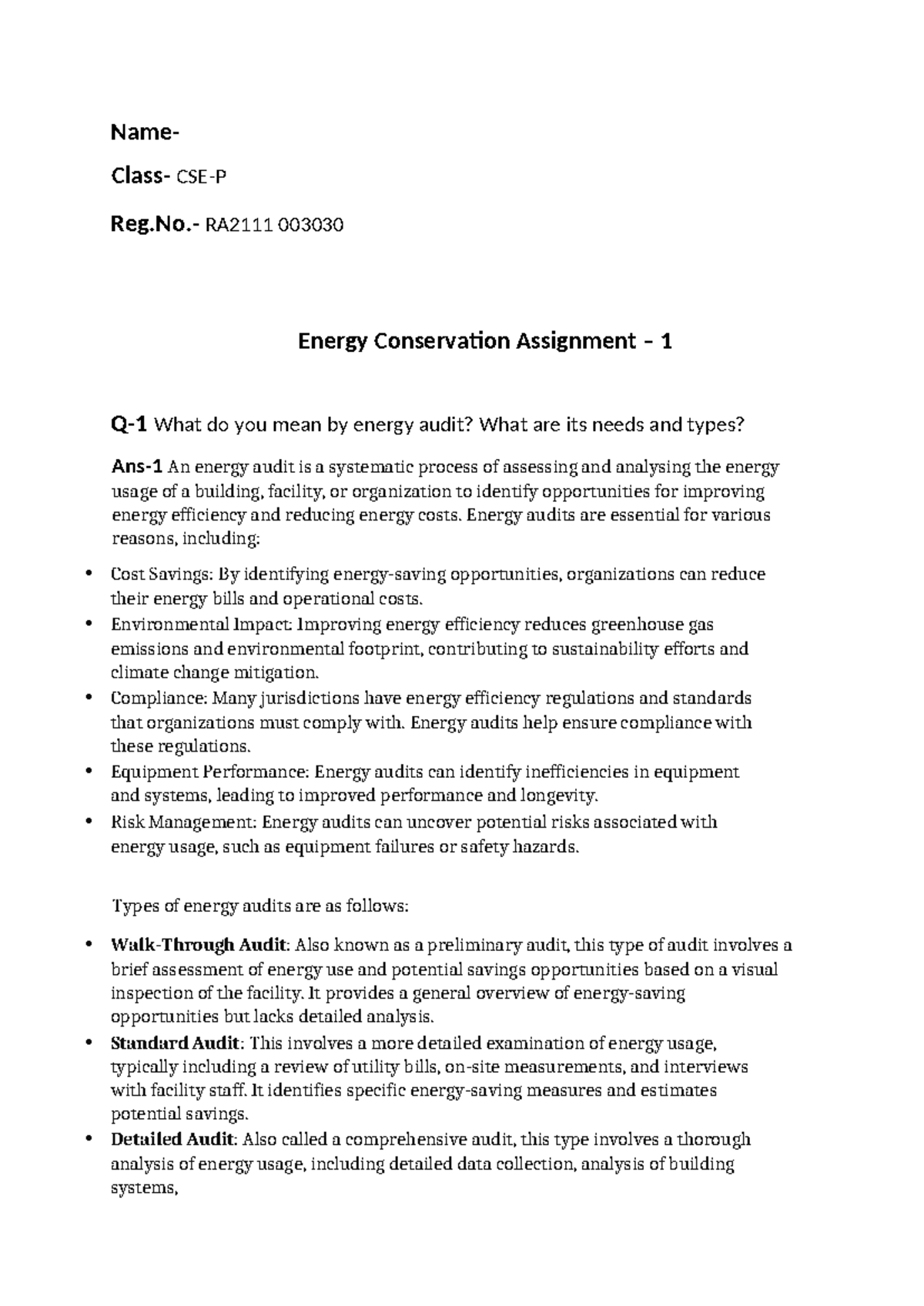 conservation of energy resources assignment