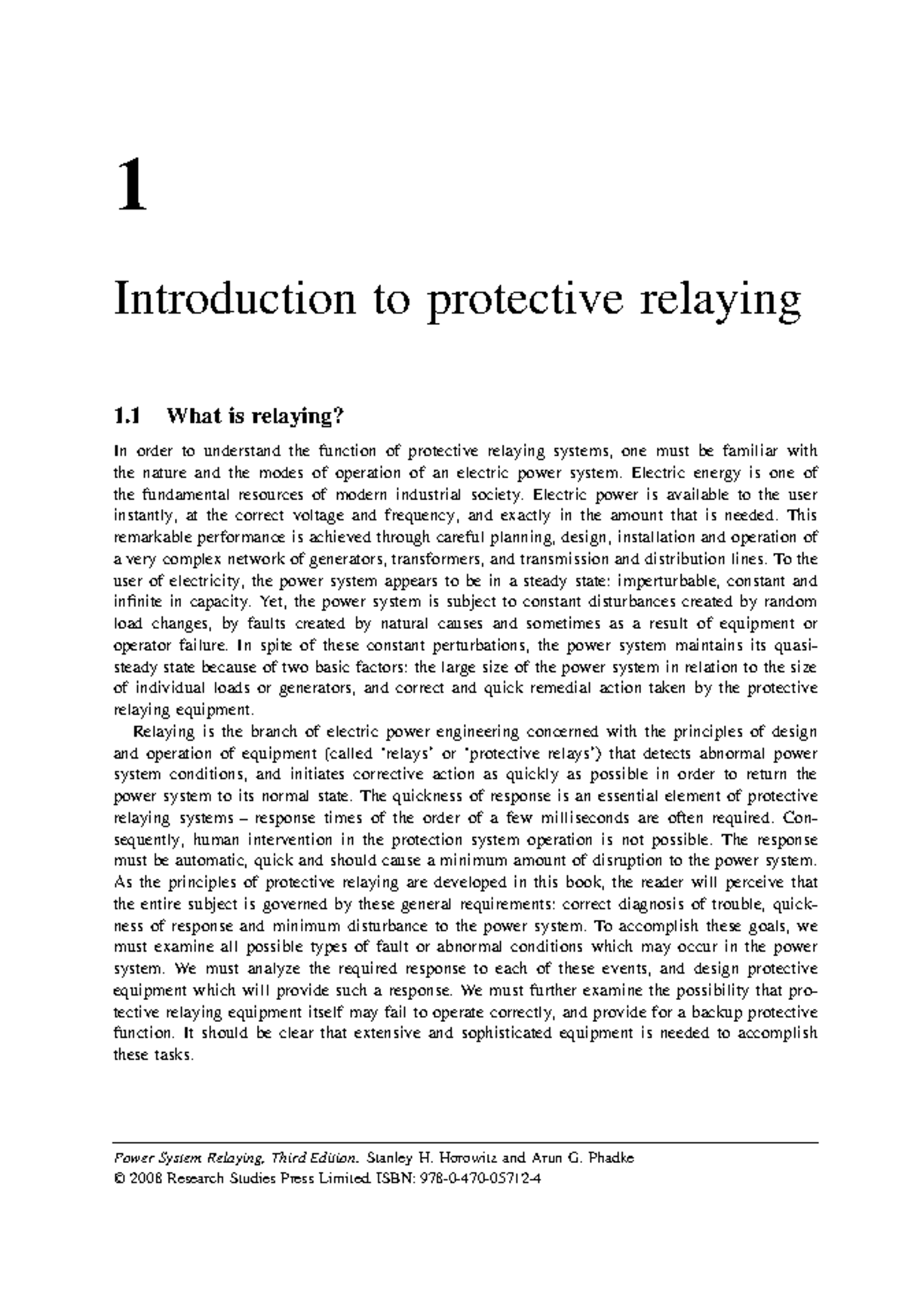 01introduction to protective relaying - Electric energy is one of the ...