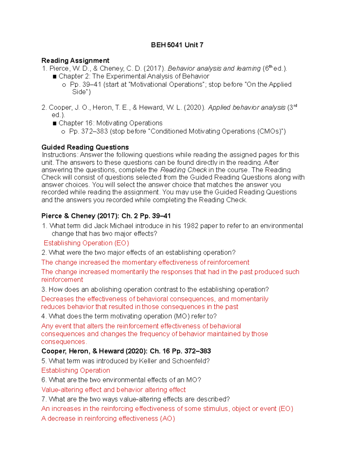 BEH 5041 Unit 7 Reading Assignment And Guided Reading Questions ...