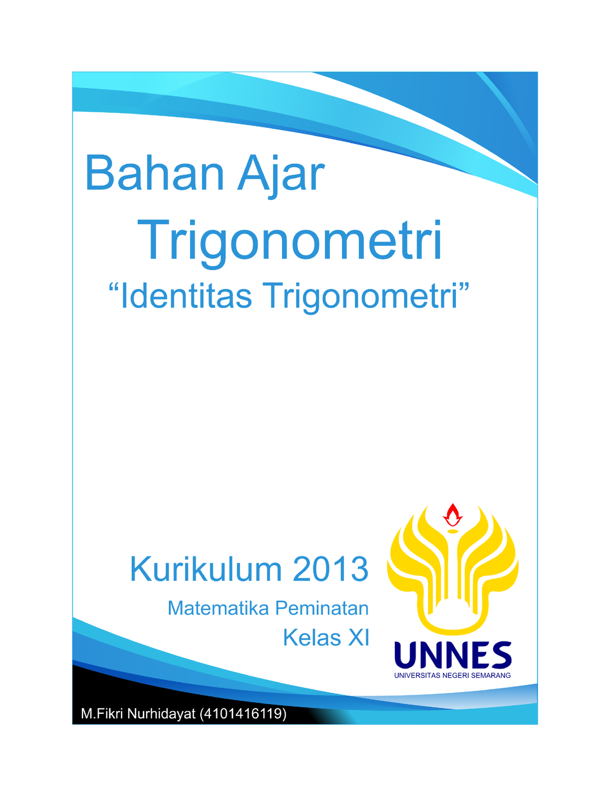 Bahan AJAR Identitas Trigonometri - Menghargai Dan Menghayati Ajaran ...