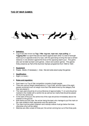 Tug of war rules and regulations new arrivals