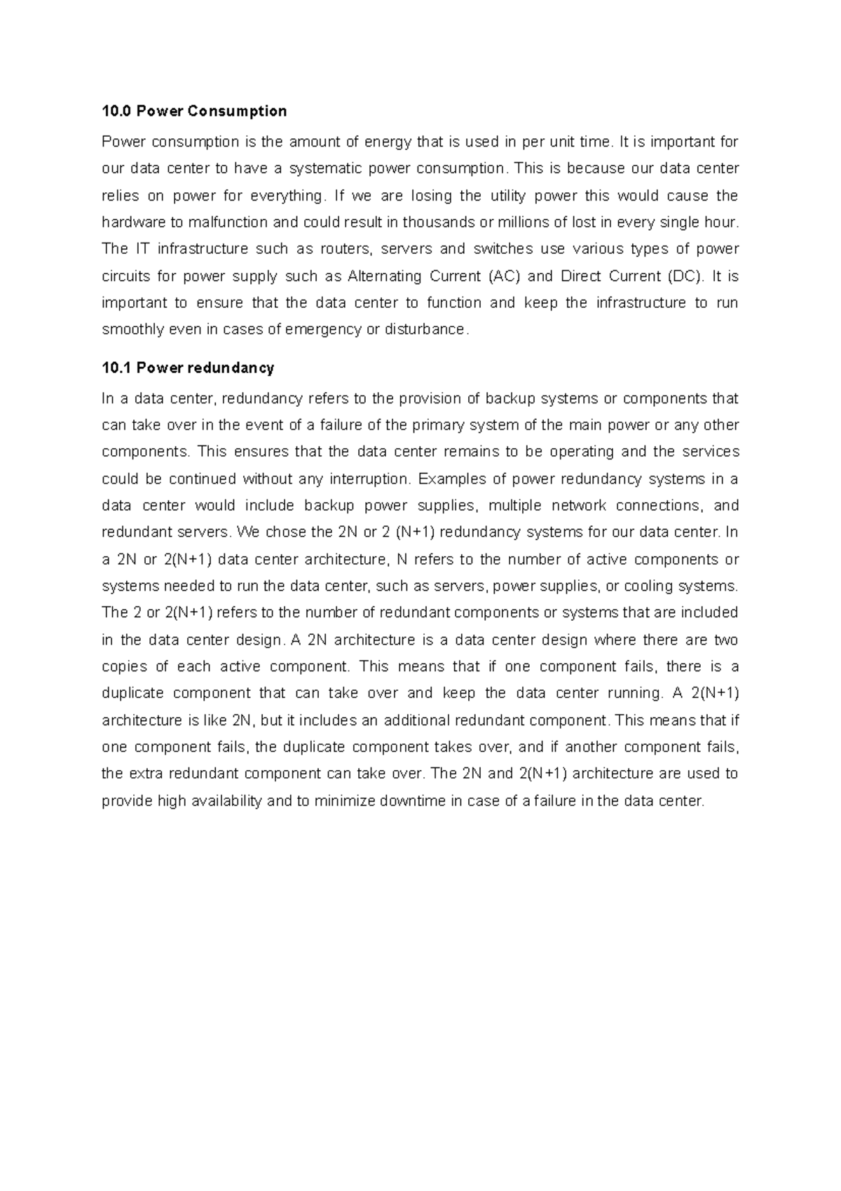 Power Consumption in Data Center - 10 Power Consumption Power ...