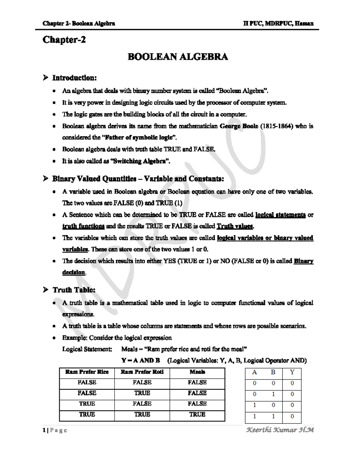 Chapter 2 boolean algebra - Chapter Boolean Algebra II PUC, MDRPUC ...