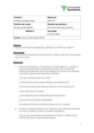 Actividad 3 Desmintiendo los mitos del liderazgo - El líder desde ...
