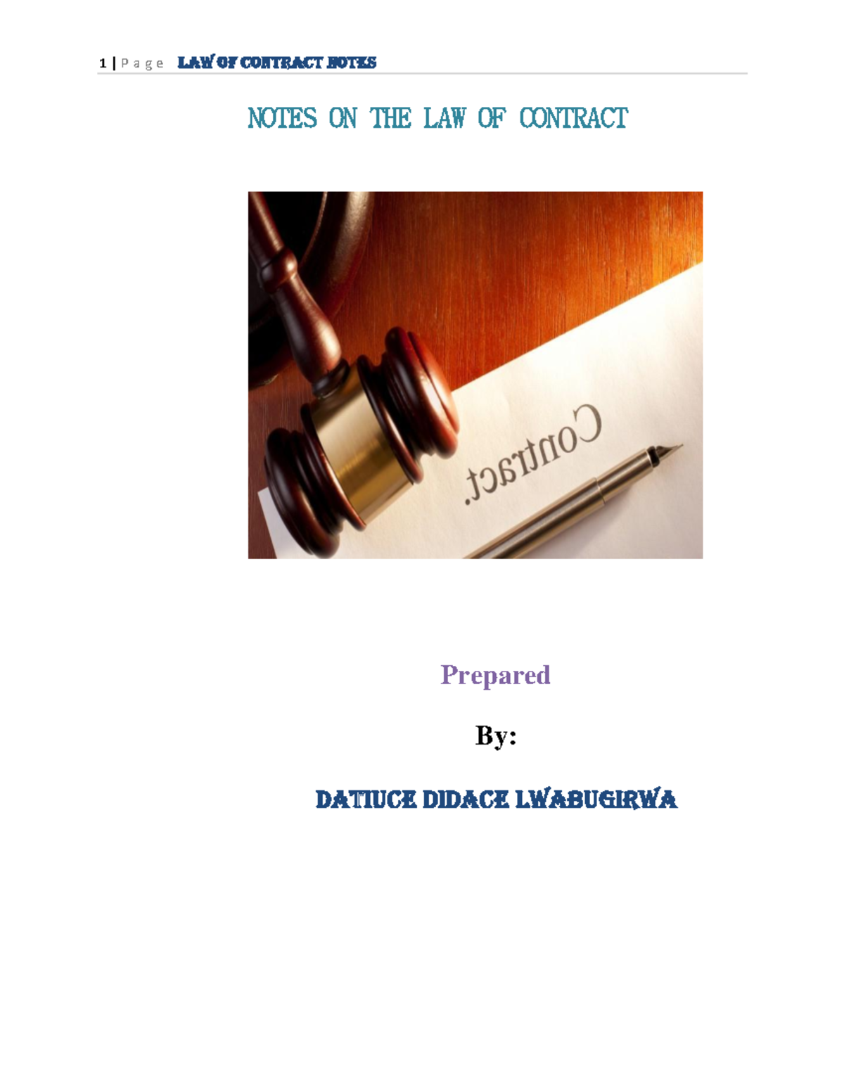 Notes On The Law Of Contract By Datius D Pvl3702 Unisa Studocu Notes On The Law Of Contract By Datius D Pvl3702 Unisa Studocu